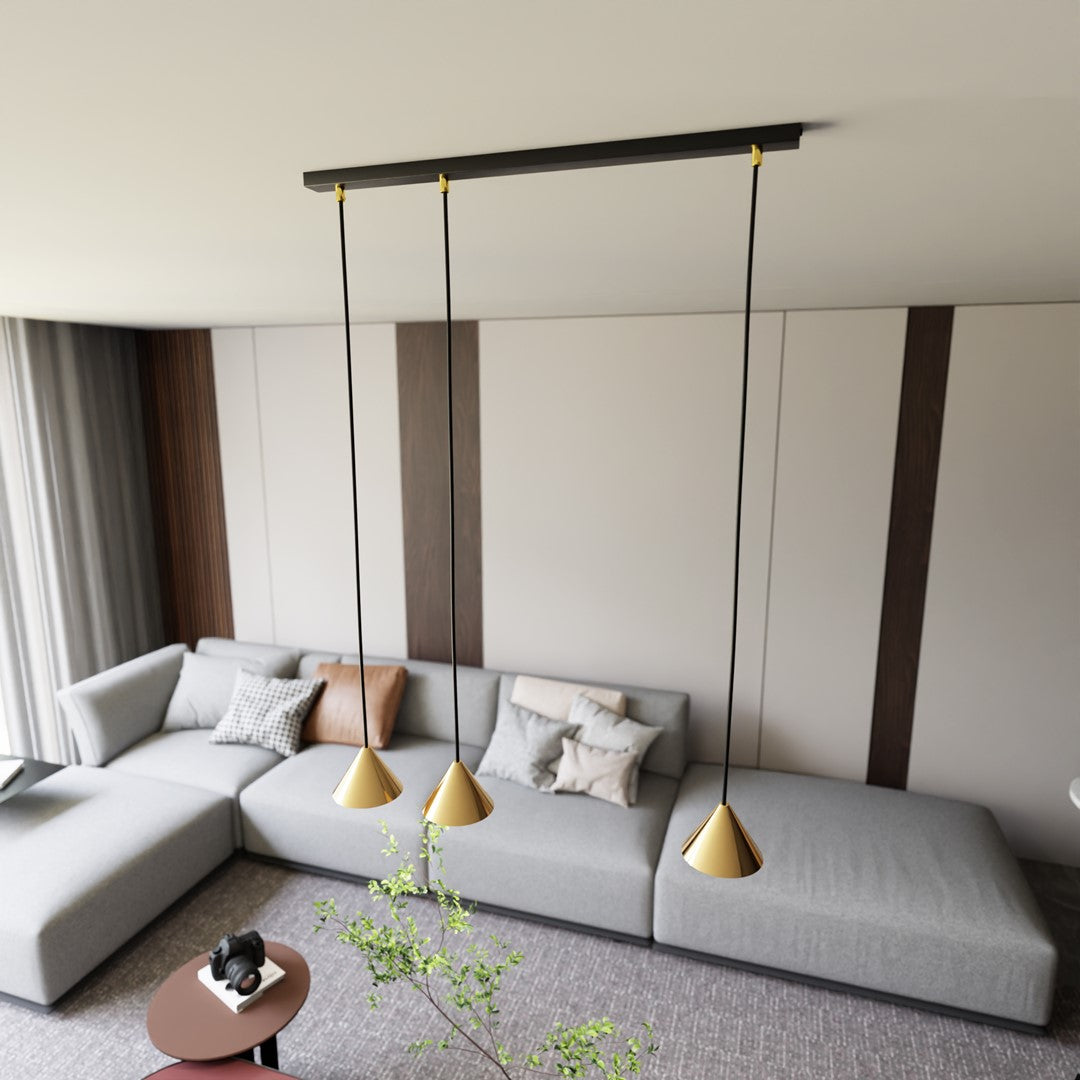 Hanglamp - ELIT 3 BL GOUD