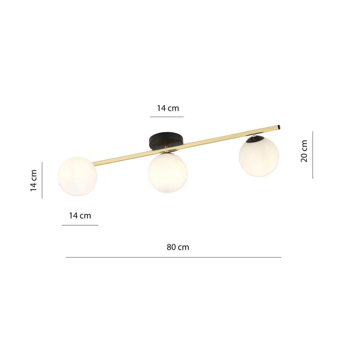 Plafondlamp - SPLENDI 3 BL OPAAL