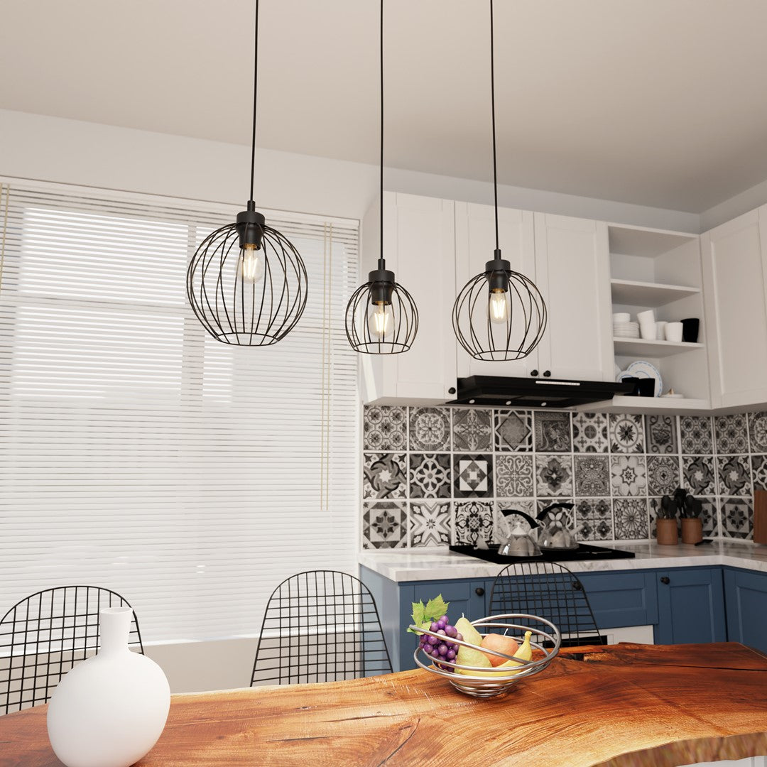 Hanglamp - NANDO 3 blauw