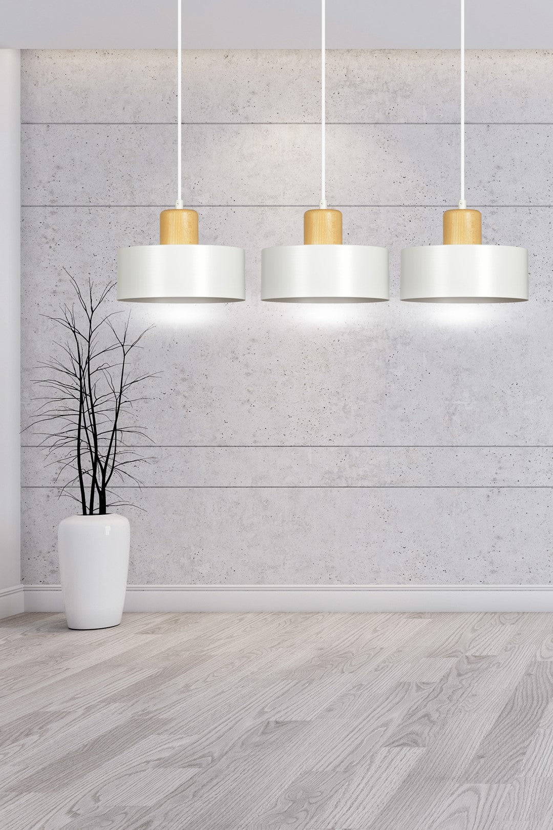 Hanglamp - TORIN 3 WIT