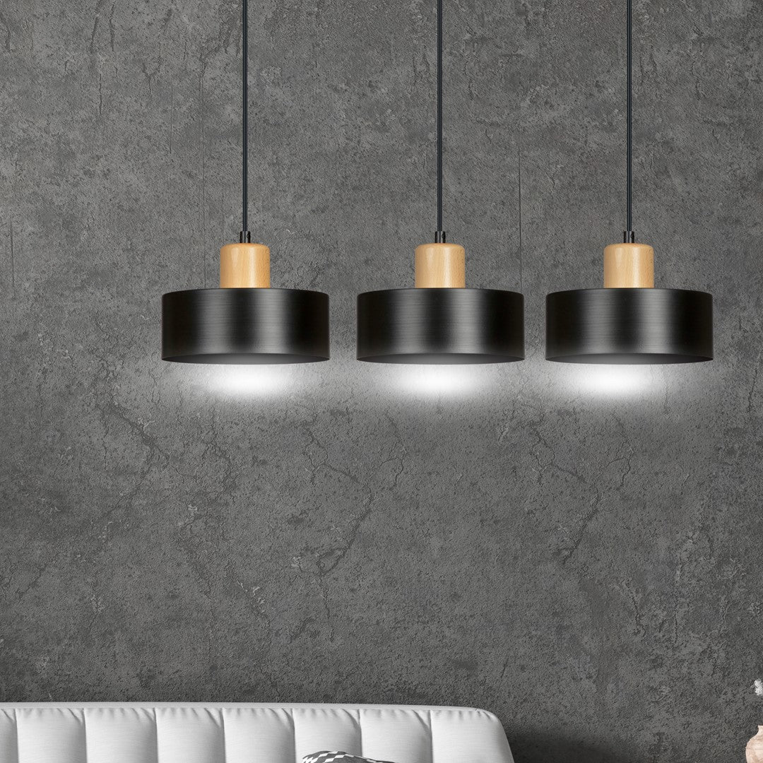 Hanglamp - TORIN 3 ZWART