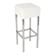 Workliving Barkruk Skai - Wit / Chroom