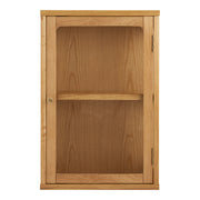 Zamora wandkast - wandkast, eiken/eikenfineer/gehard glas, naturel 20x40x60 cm