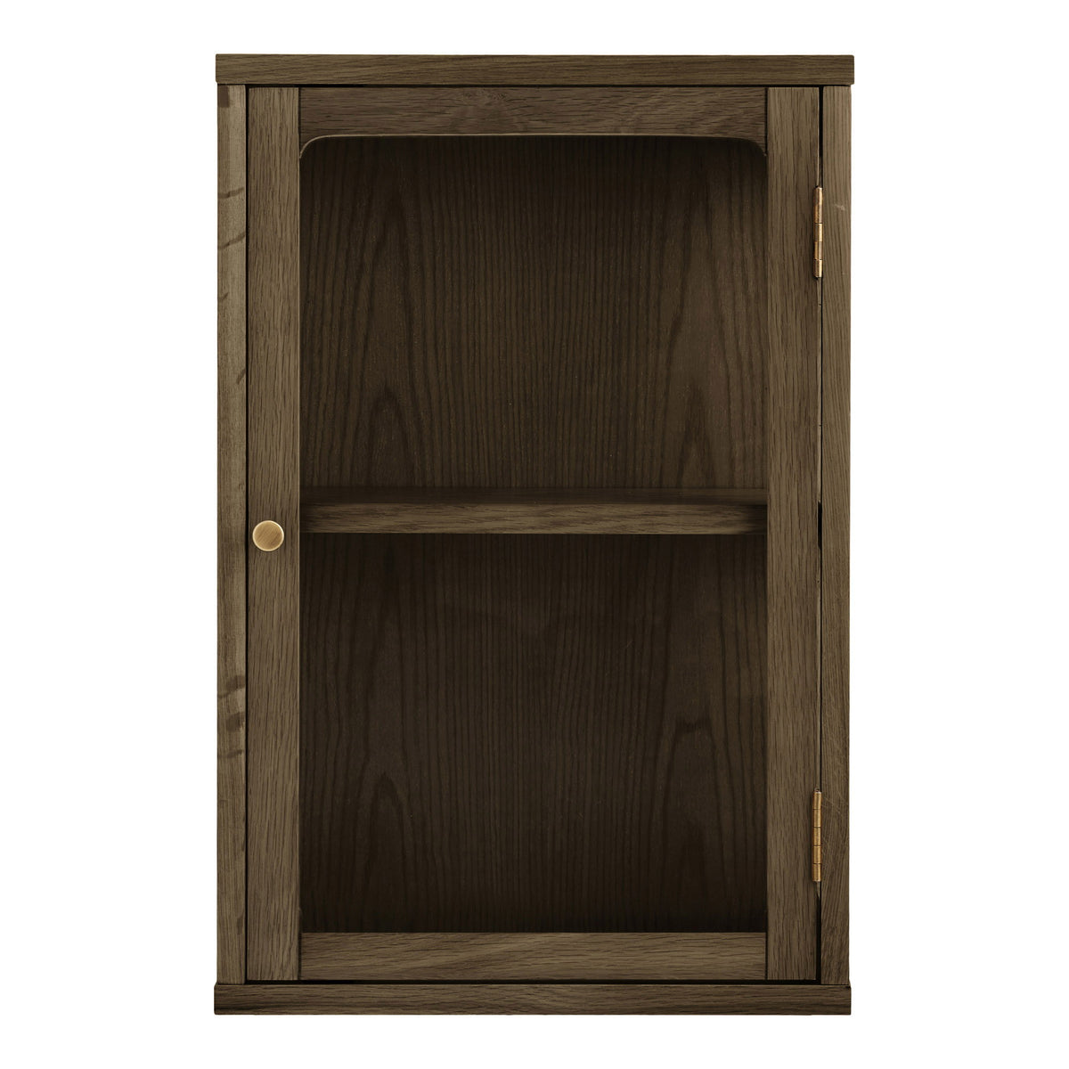 Zamora hangkast - eiken/eikenfineer/gehard glas 20x40x60 cm