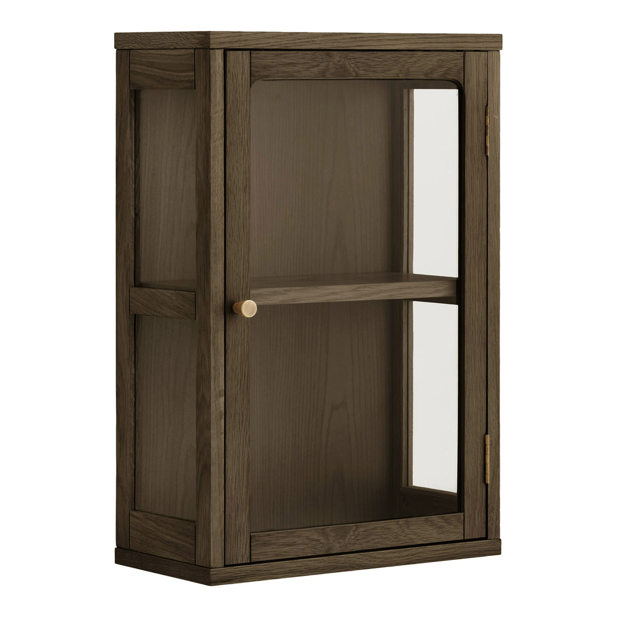 Zamora hangkast - eiken/eikenfineer/gehard glas 20x40x60 cm