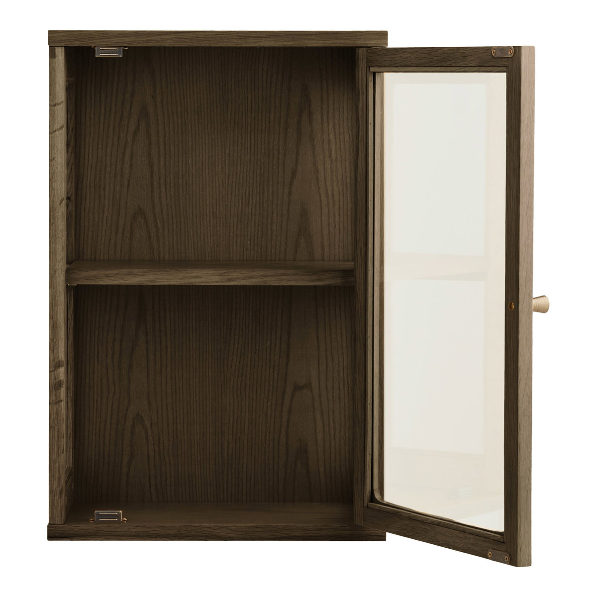 Zamora hangkast - eiken/eikenfineer/gehard glas 20x40x60 cm