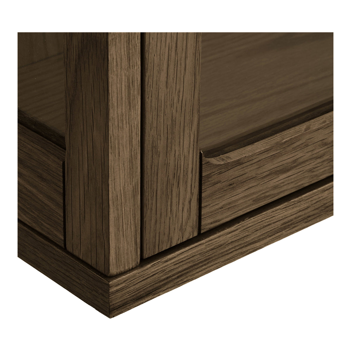 Zamora hangkast - eiken/eikenfineer/gehard glas 20x40x60 cm