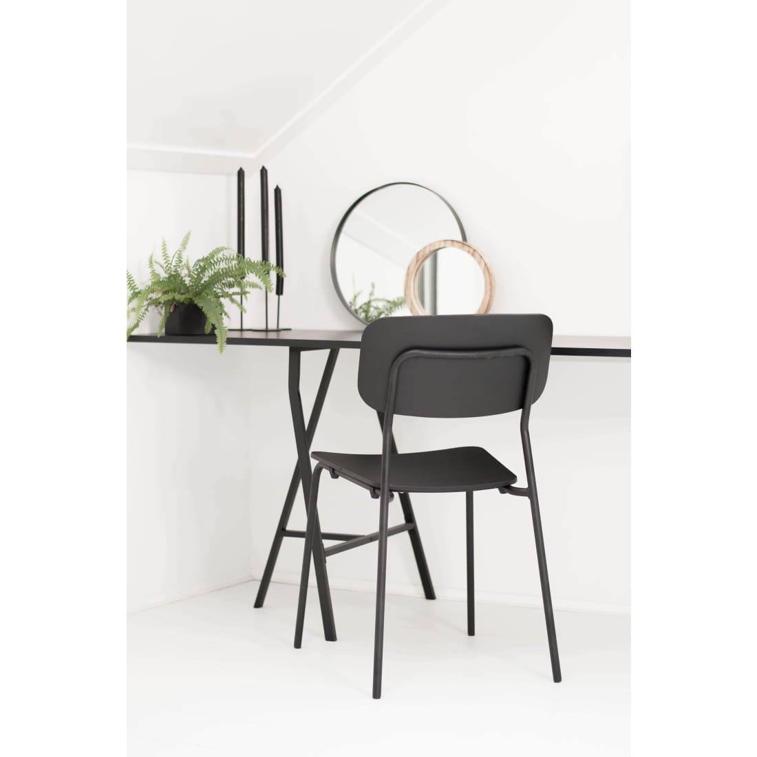 Workliving Bianca eetkamerstoel - houten design, zwart eiken