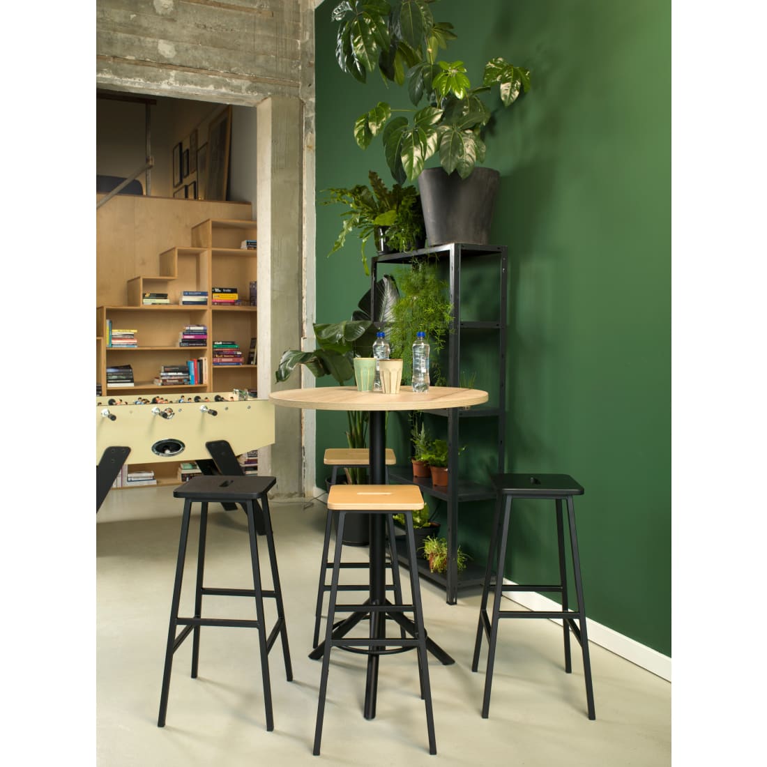 Workliving barkruk massief zwart eiken fiets
