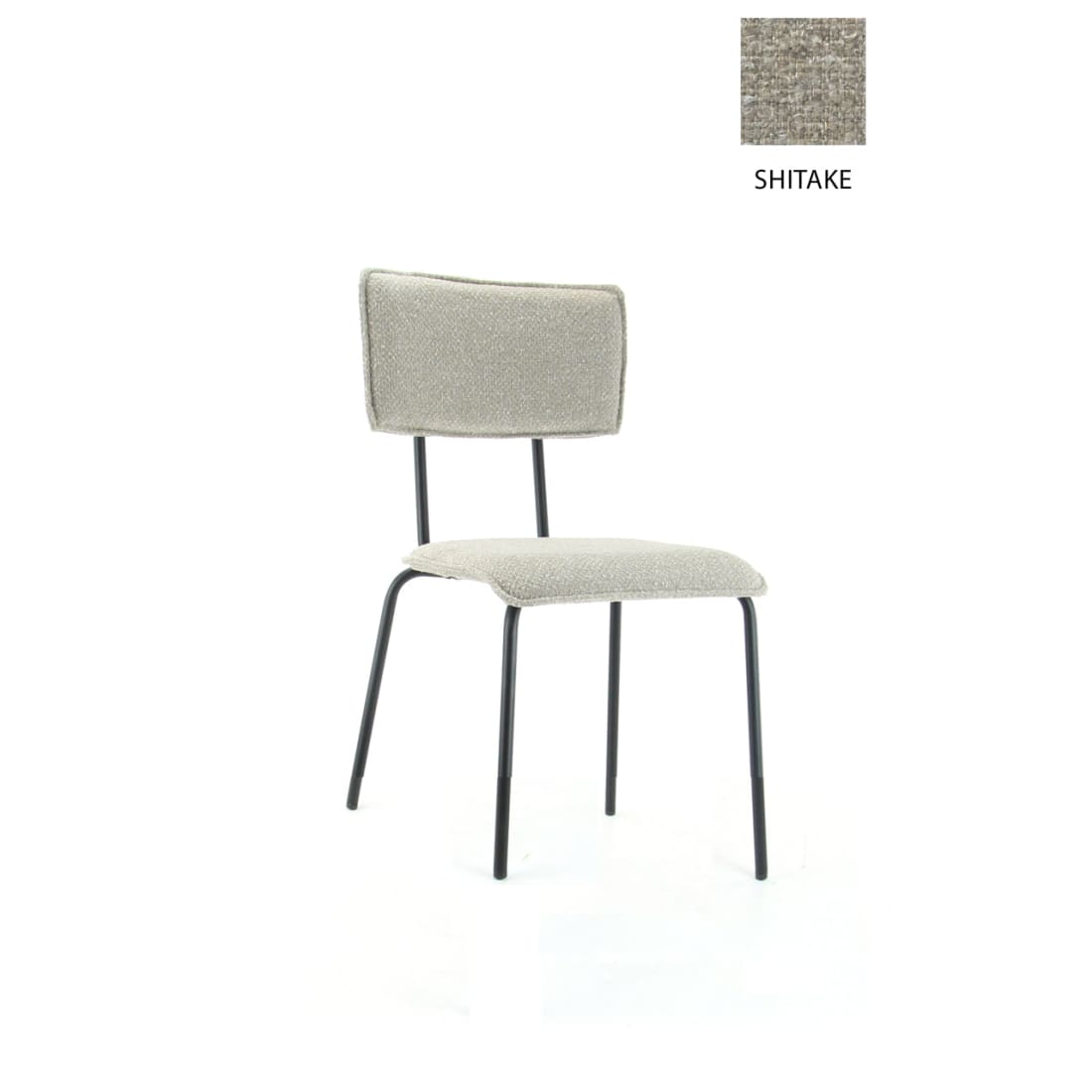 Workliving Eetkamerstoel Bo Society - Bouclé Shitake