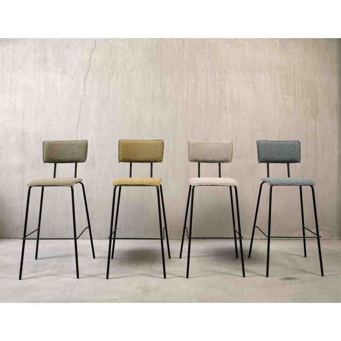 Workliving Barkruk Hoog Bo - Fluweel Earth Teal