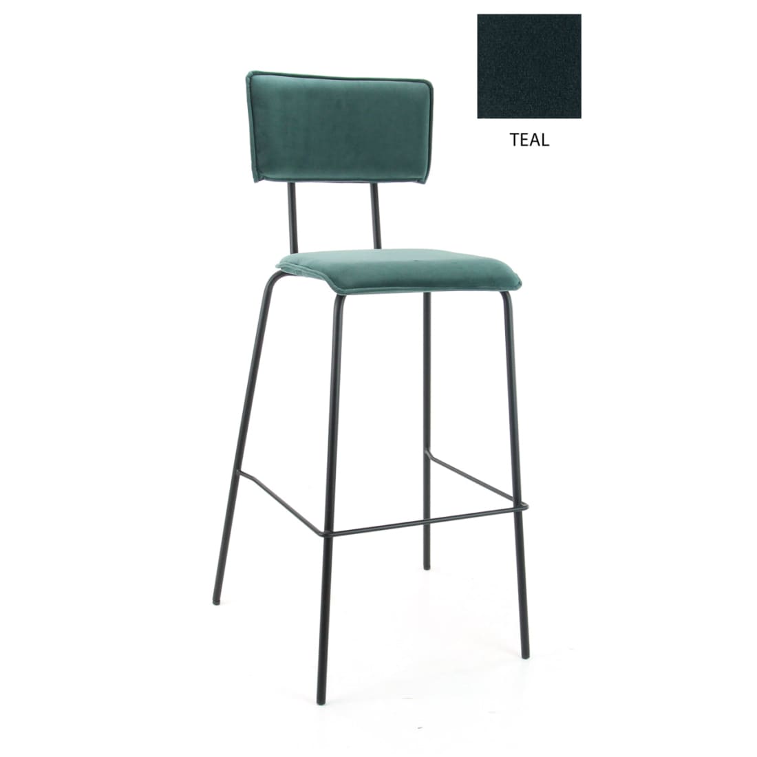 Workliving Barkruk Hoog Bo - Fluweel Earth Teal