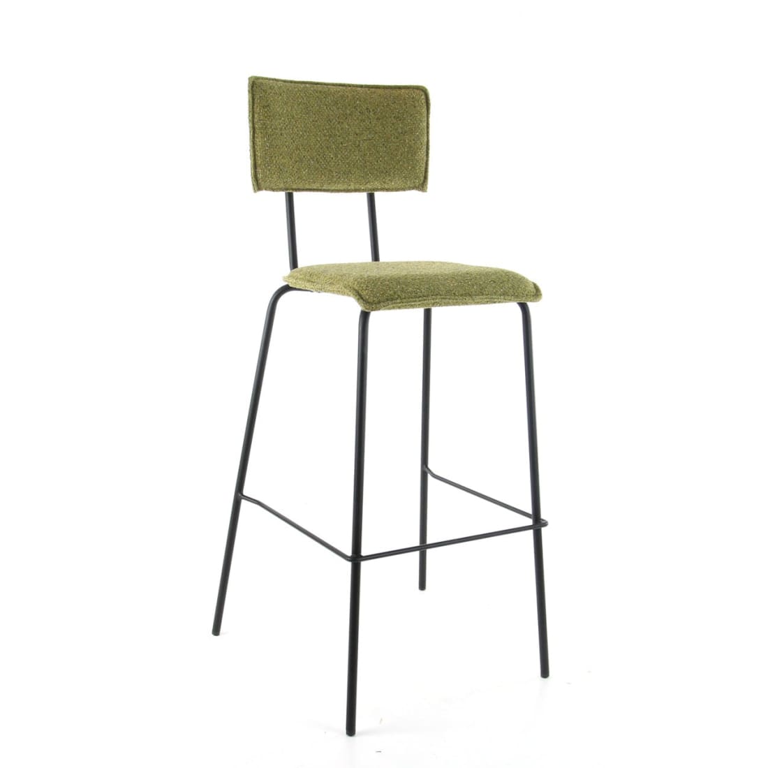 Workliving Barkruk Hoog Bo Society - Bouclé Mosterd