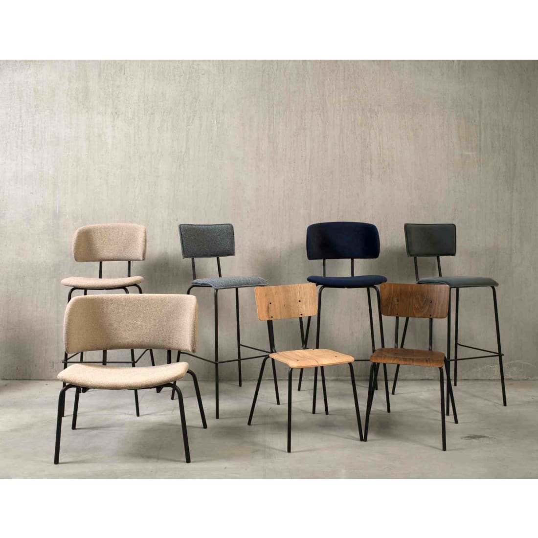 Workliving Barkruk Hoog Bo RS - Fluweel Legergroen