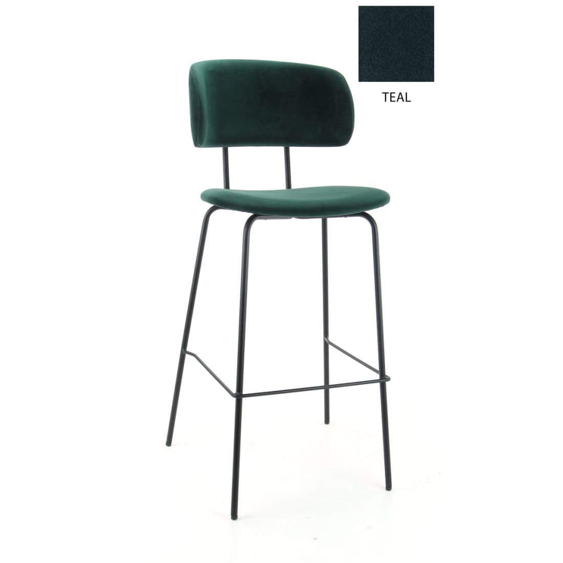 Workliving hoge barkruk Bo RS - fluweel Earth Teal