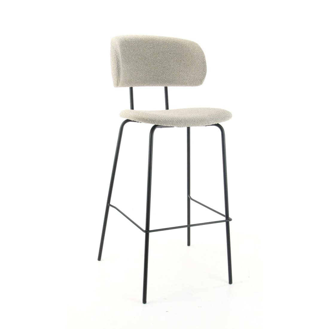 Workliving Hoge barkruk Society Bo - bouclé shiitake