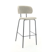 Workliving Hoge barkruk Society Bo - bouclé shiitake