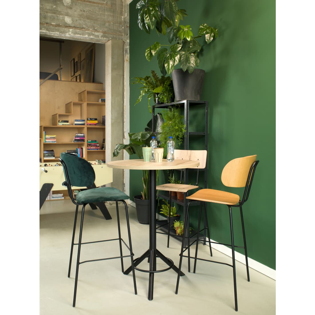 Workliving Hoge barkruk Society Bo - bouclé mosterd