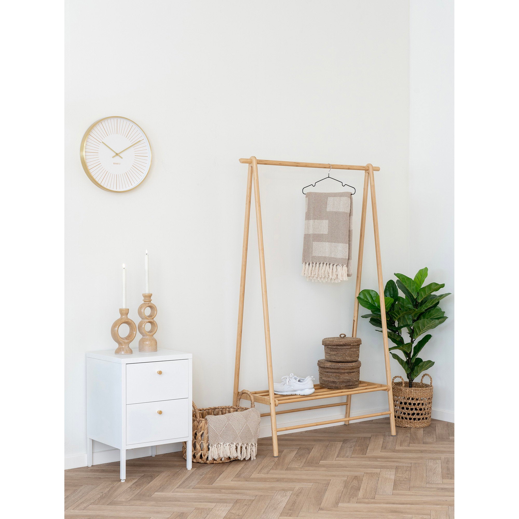Dalby Chest - ladekast, 2 lades, staal, wit 40x40x59,5 cm