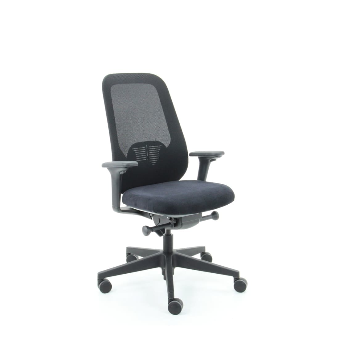 Workliving Nora Mesh Zwart Regain - Ergonomische bureaustoel, ontwerp NEN 1335