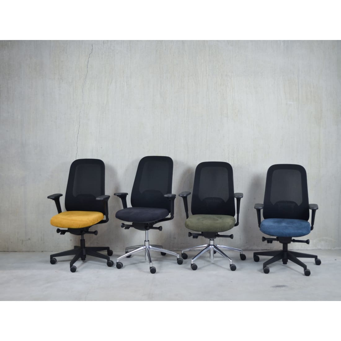 Workliving Nora Mesh Zwart Regain - Ergonomische bureaustoel, ontwerp NEN 1335