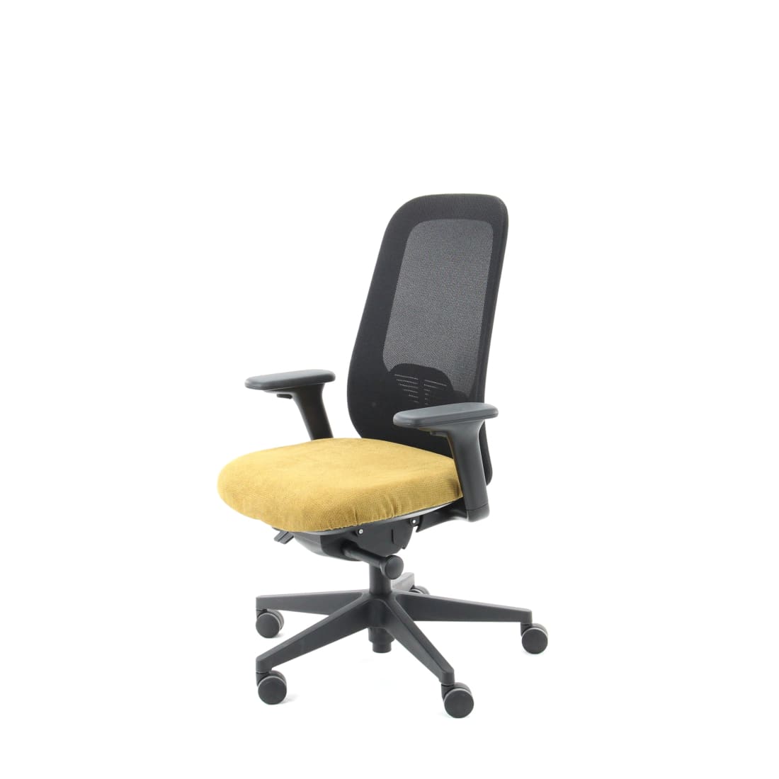 Workliving Nora Mesh Geel Regain - ergonomische design-bureaustoel NEN1335