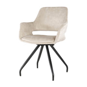 Eetkamerstoel Capp Beige Fluweel