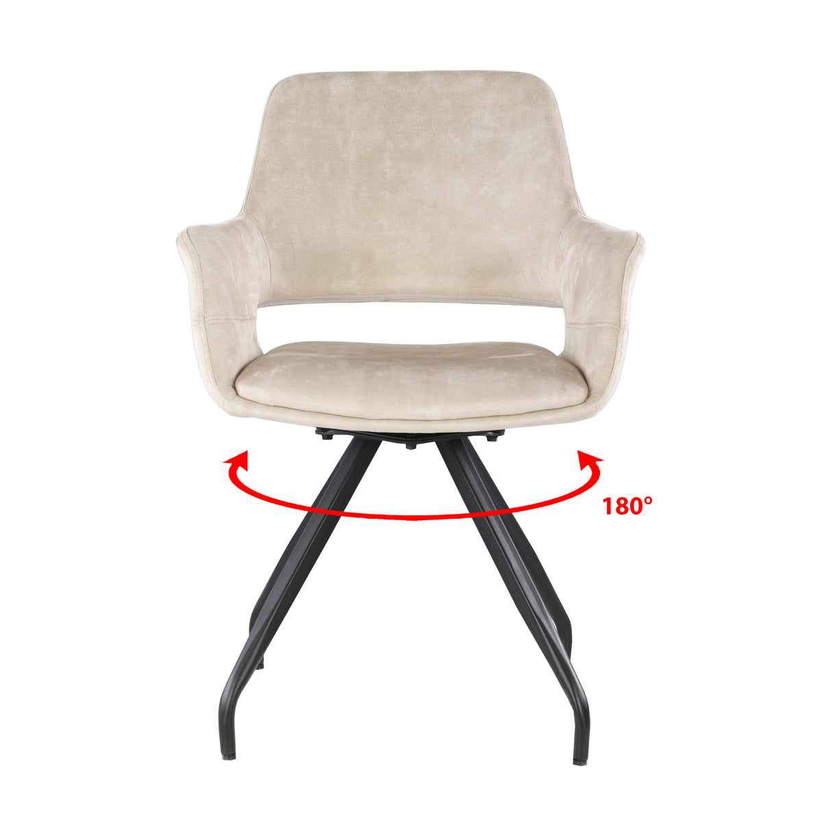Eetkamerstoel Capp Beige Fluweel