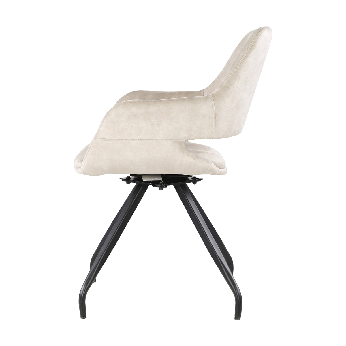 Eetkamerstoel Capp Beige Fluweel