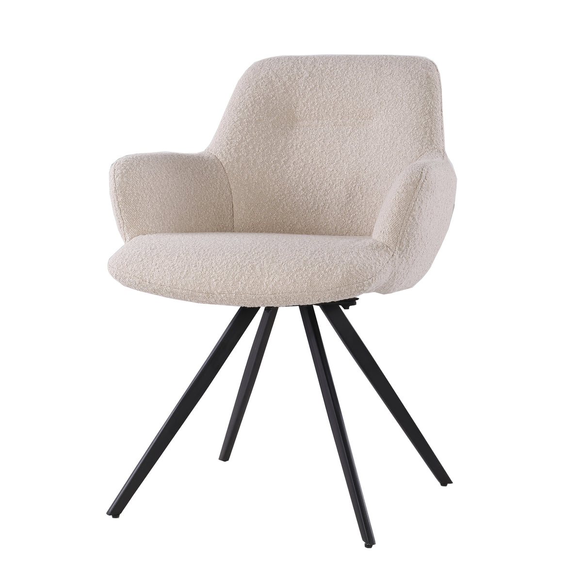 Eetkamerstoel Doreen Bouclé Beige