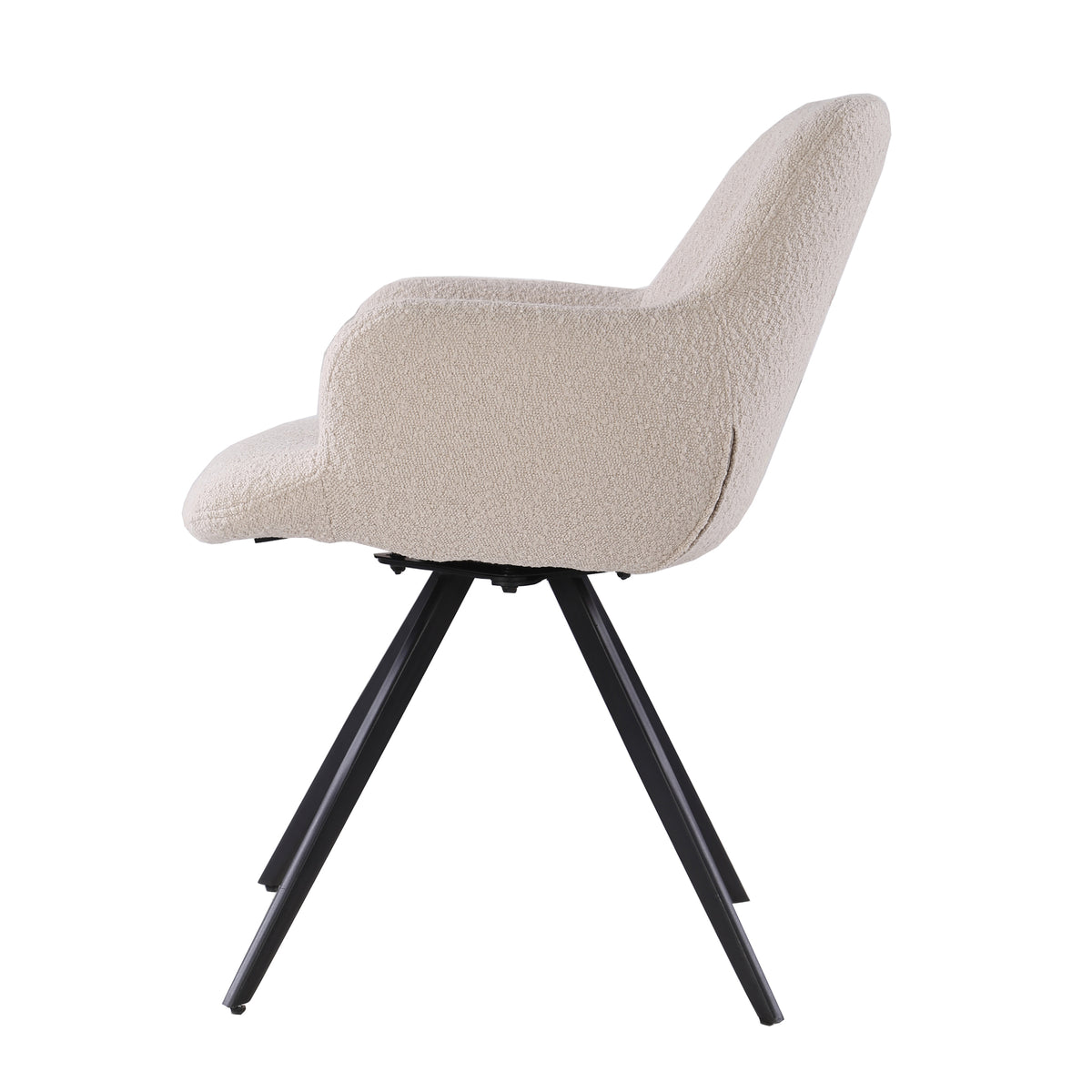 Eetkamerstoel Doreen Bouclé Beige