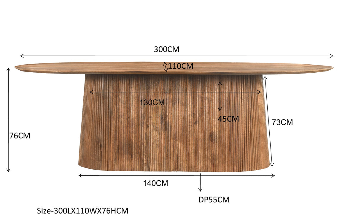Eettafel Salvator 300 cm