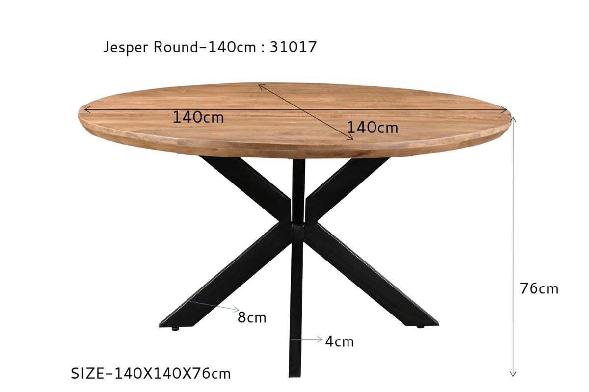 Eettafel Jesper Rond 140 cm
