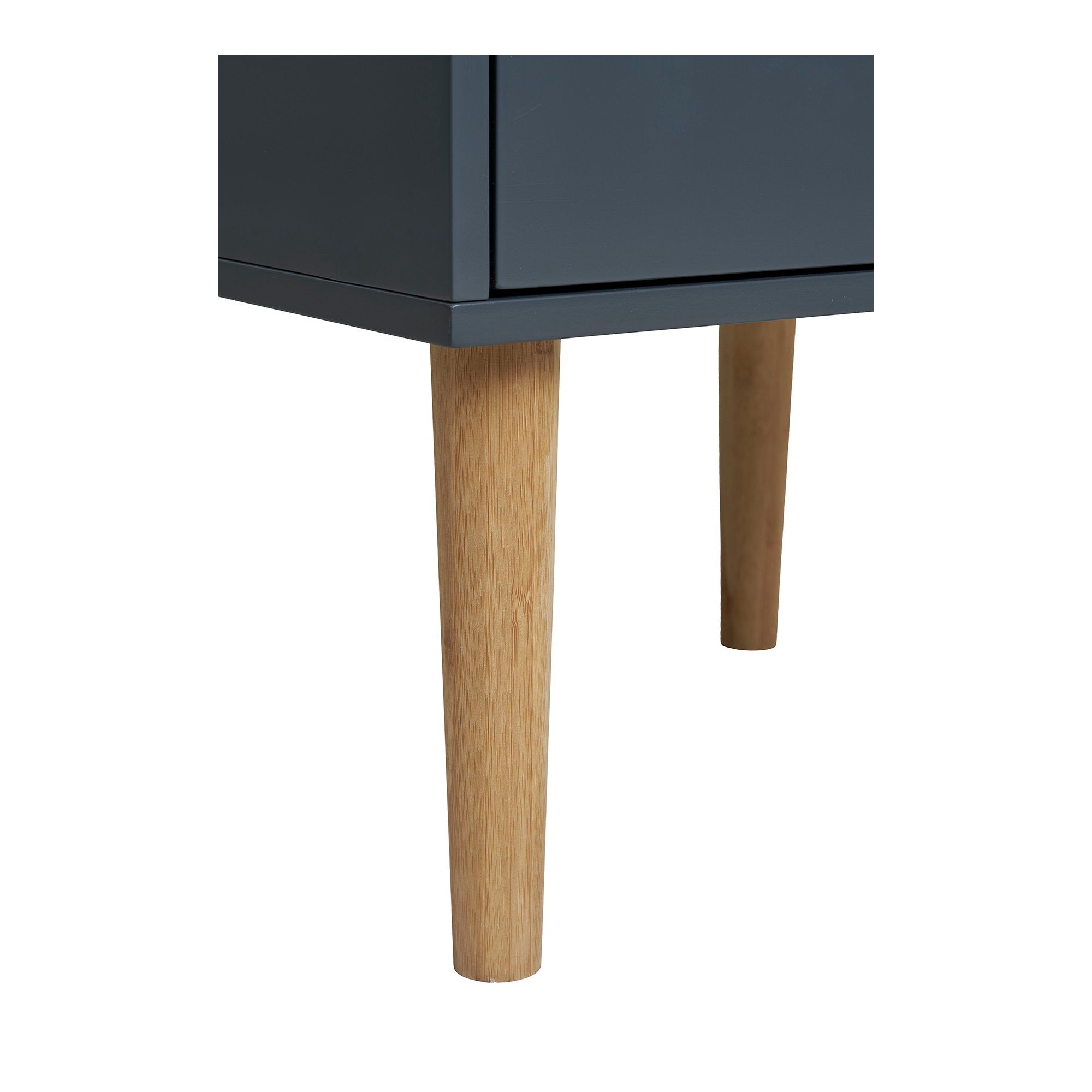 Bisley Bijzettafel - Bijzettafel, geverfd hout, 2 lades, donkergrijs 40x35x55 cm