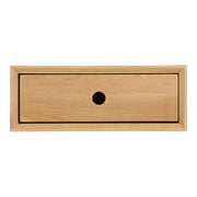 Luzern Wandkastje - Wandkastje, 1 lade, gelakt eiken 40x25x15 cm