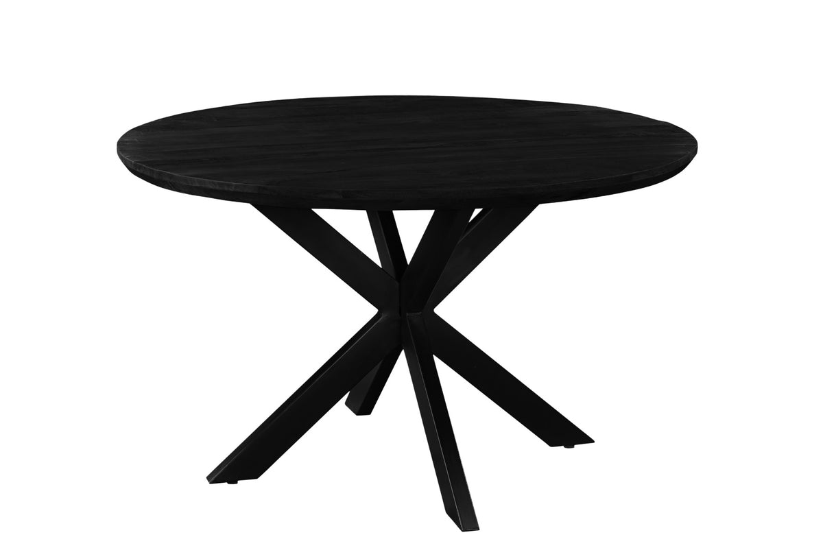 Eettafel Jesper Rond Zwart 130 cm