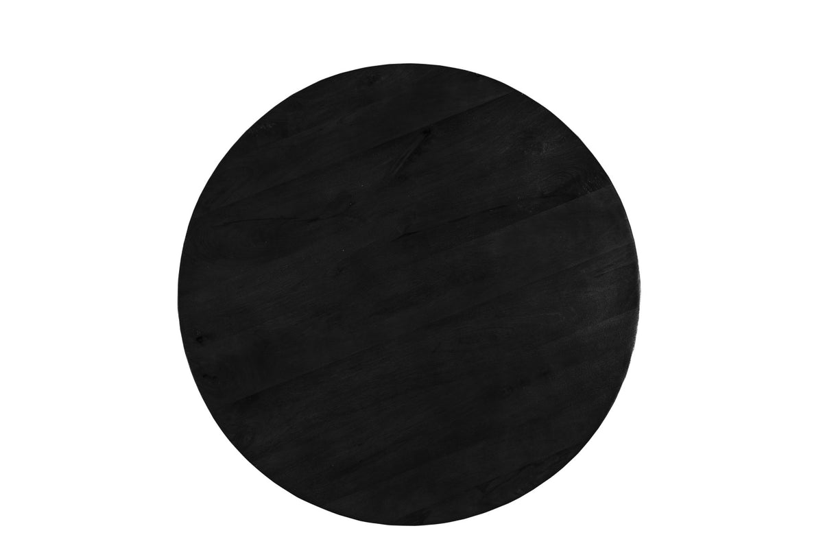 Eettafel Jesper Rond Zwart 130 cm