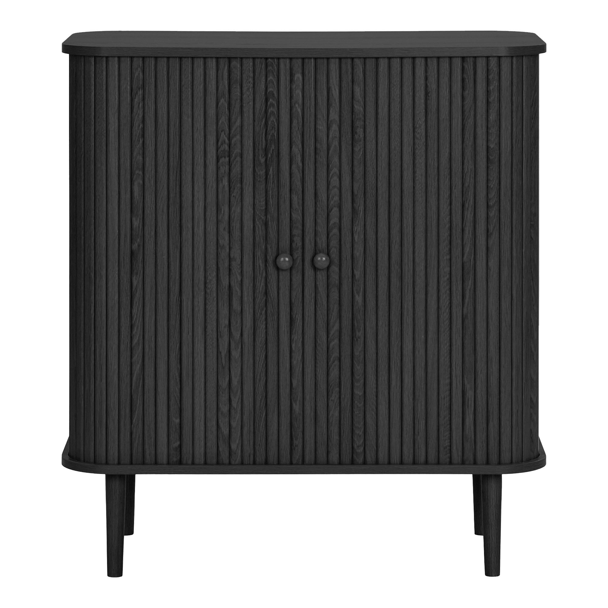 Nikko Sideboard - dressoir, 2 deuren, zwart 80x40x87 cm