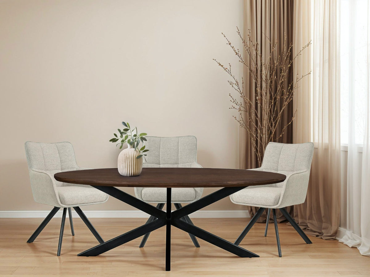 Eettafel Jesper Ovaal Bruin 240 cm