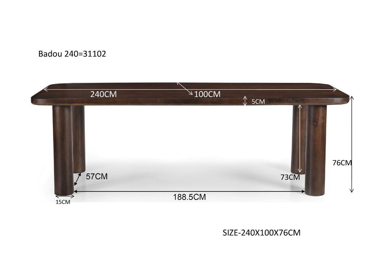 Eettafel Badou 240 cm