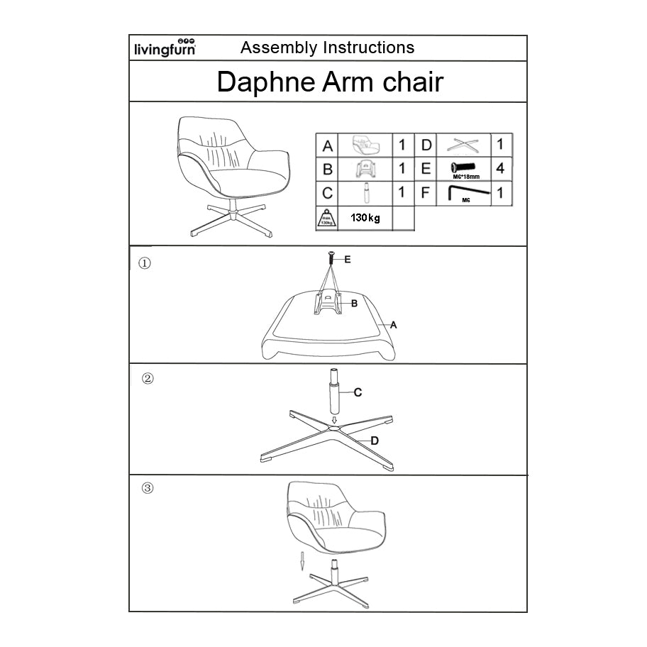 Draaifauteuil Daphne Grijsbeige