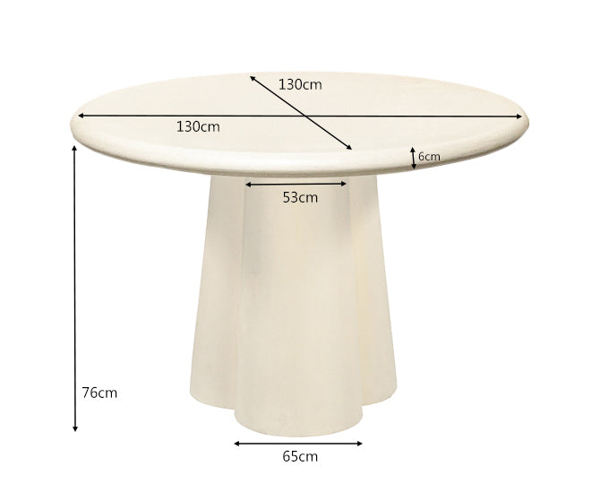 Eettafel Brix Clubs Sandy 130 cm
