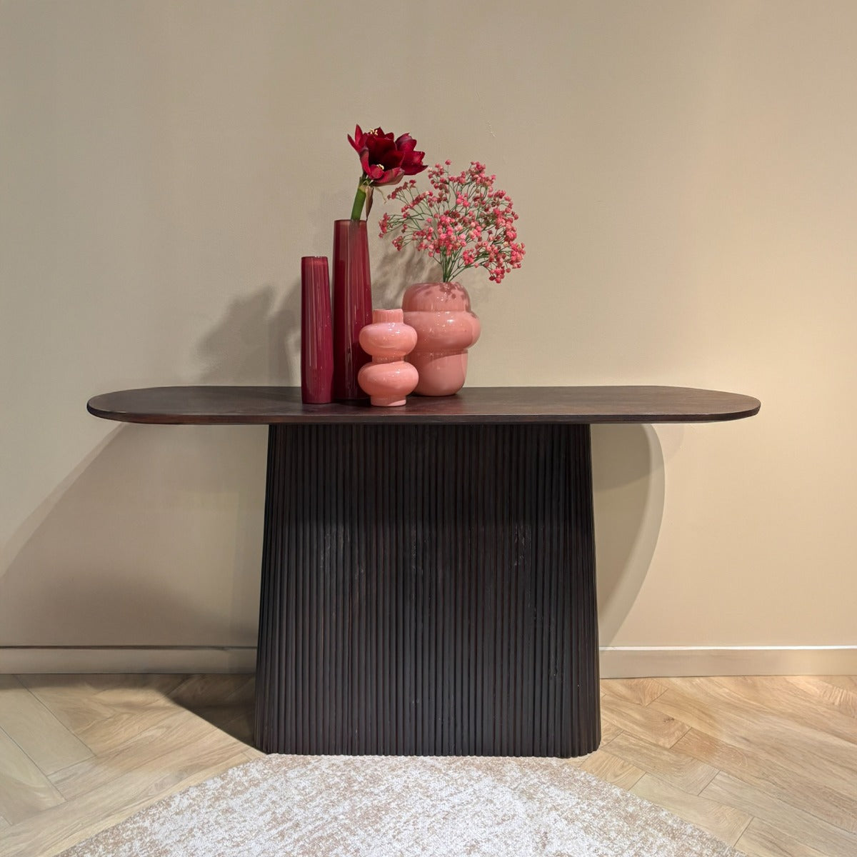 Bijzettafel Salvator Walnoot 140 cm - Wandtafel