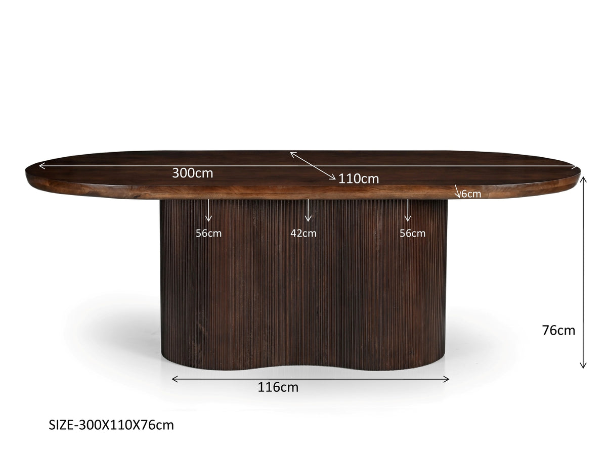 Eettafel Sevilla bruin 300 cm