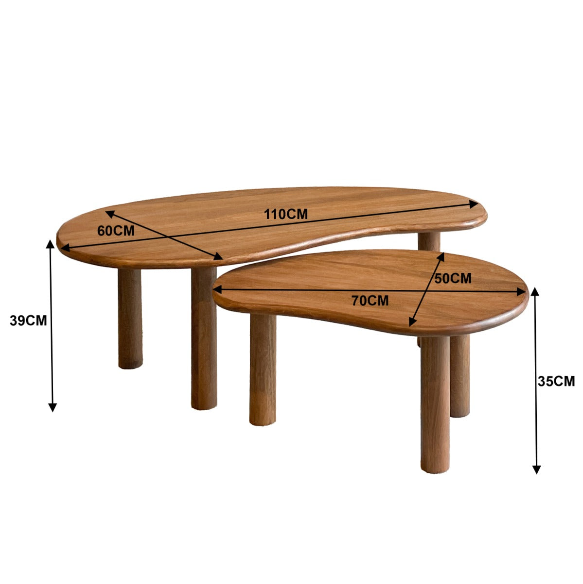Salontafel Brix Nubi set van 2