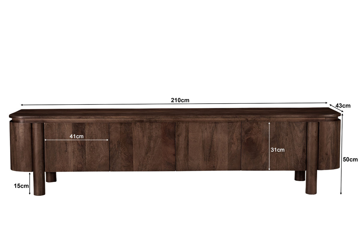 TV-meubel Salano bruin 210 cm