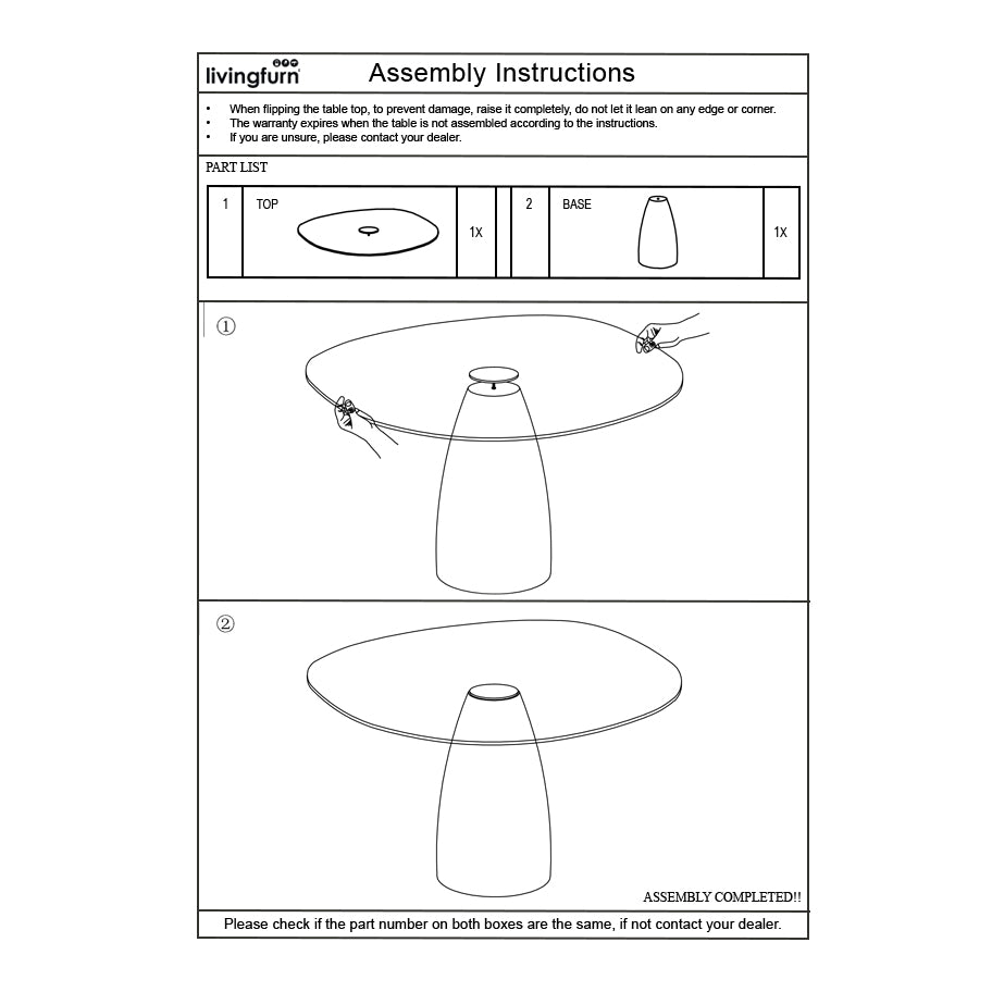 Eettafel Brix Mylon 140 cm