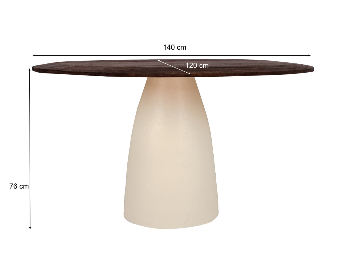 Eettafel Brix Bruin 140 cm