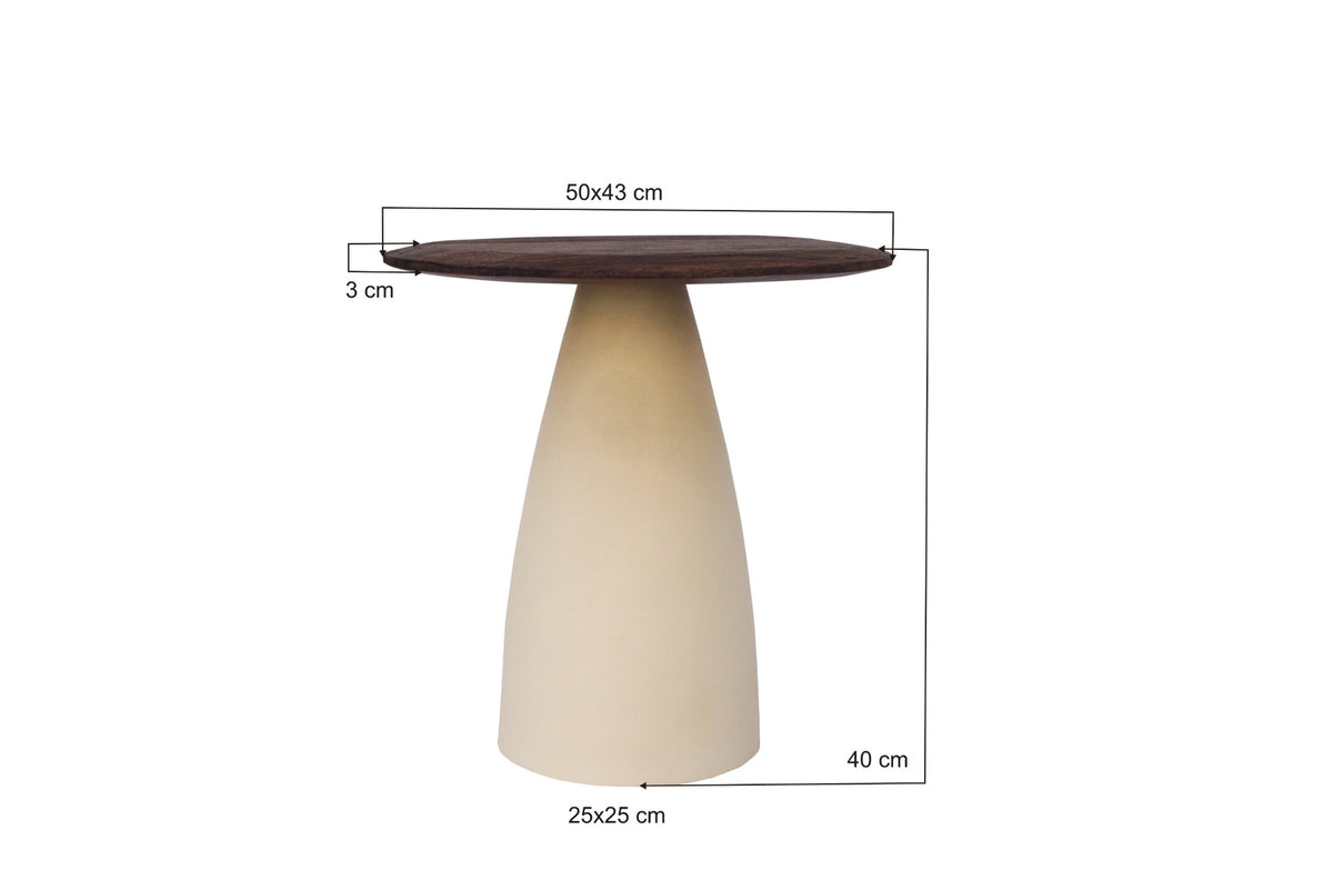 Salontafel Brix bruin 50 cm