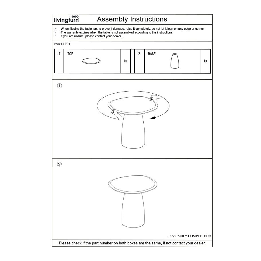 Salontafel Brix bruin 50 cm